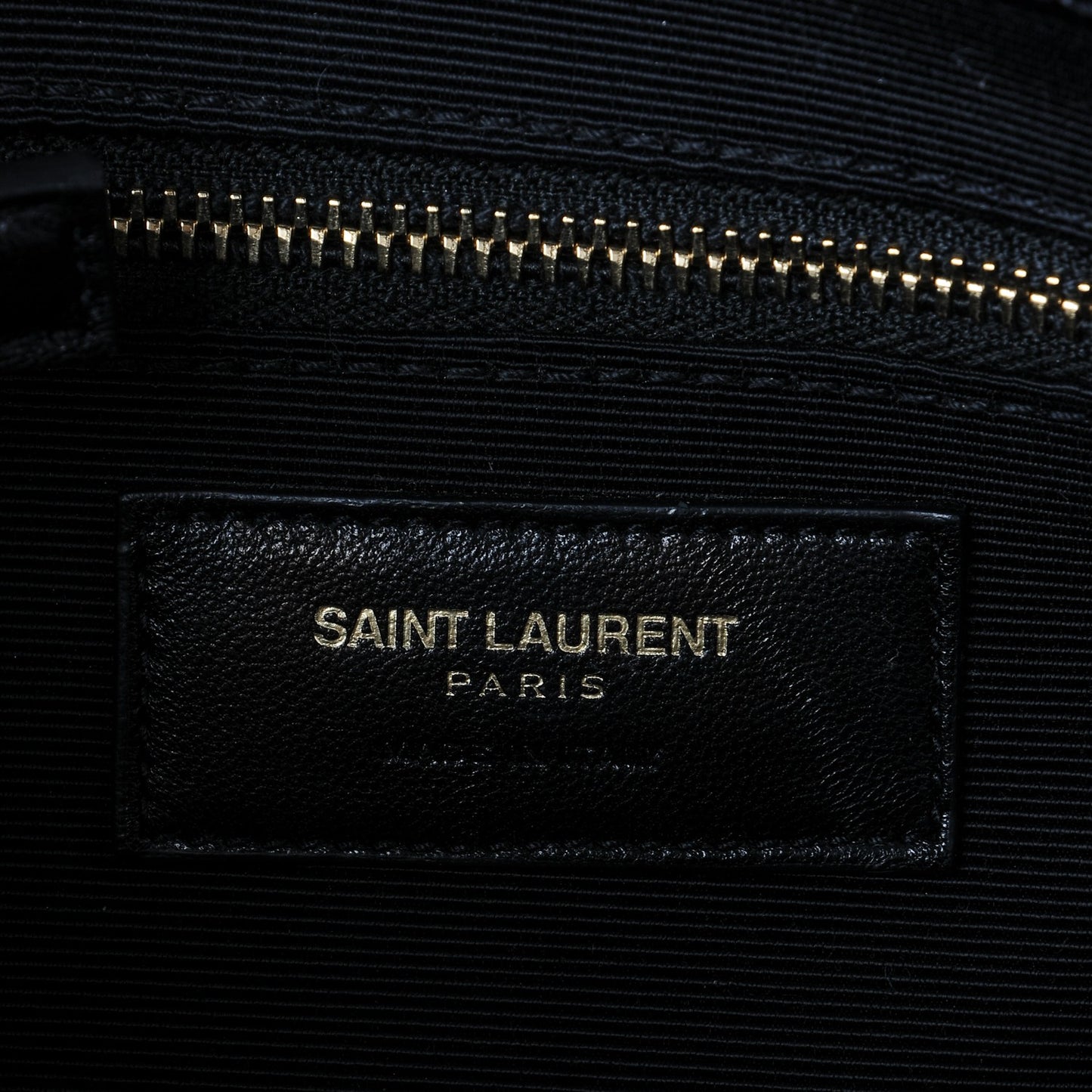 Grain De Poudre Matelasse Chevron Large Monogram Satchel Black