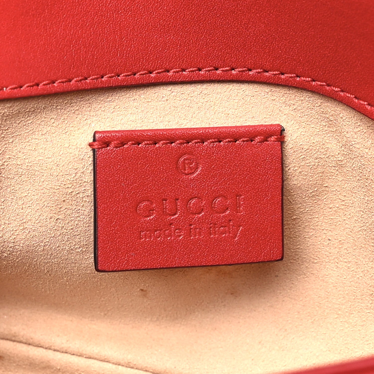 Gucci Calfskin Matelasse Super Mini GG Marmont Shoulder Bag Hibiscus Red 6 of 10