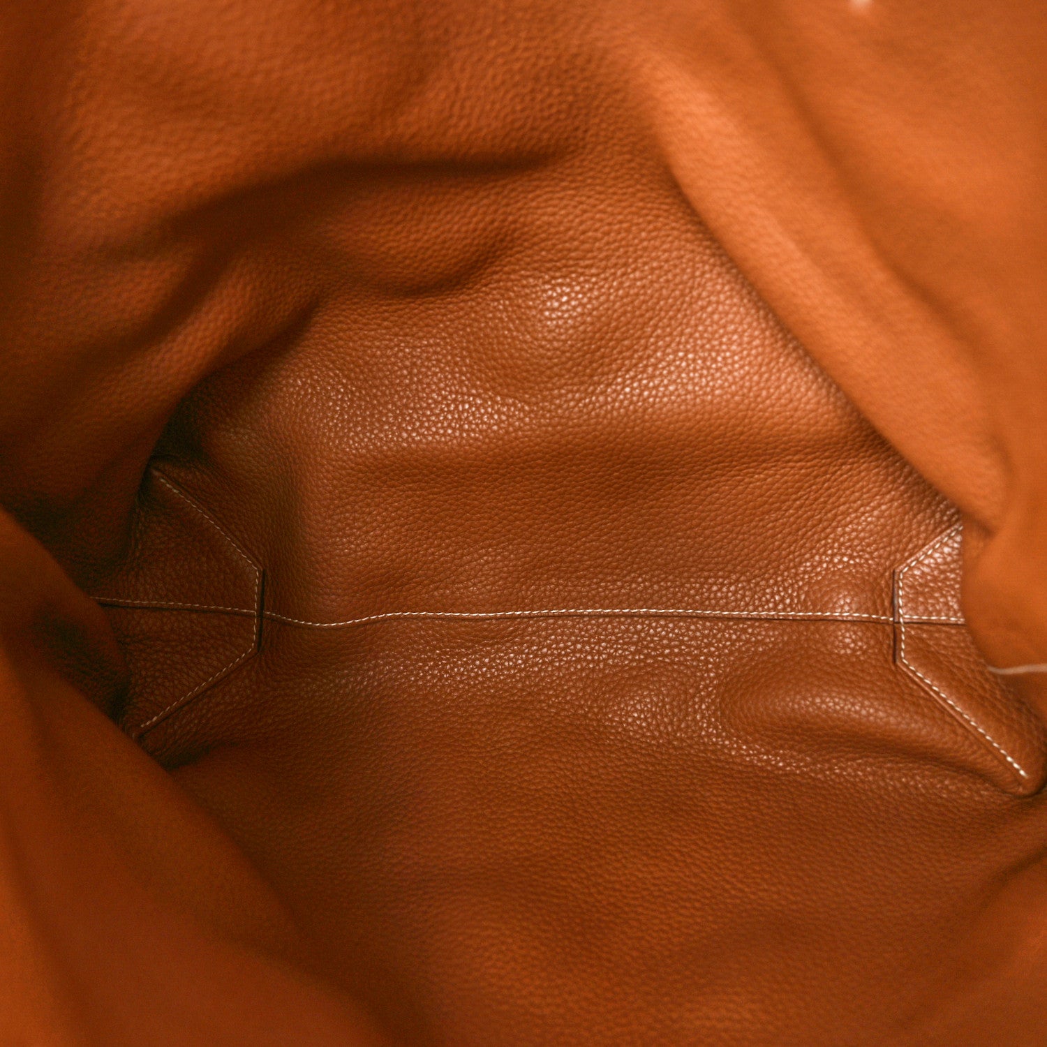 Hermes Taurillon Clemence Double Sens 45 Reversible Tote Orange Gold 5 of 10