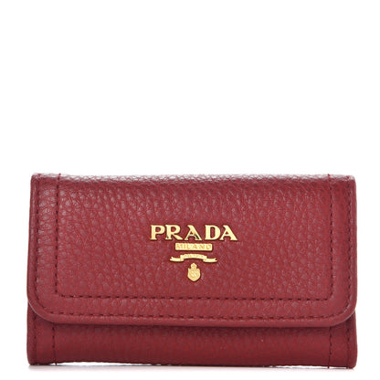 Prada Vitello Daino 6 Key Holder Rubino 1 of 9