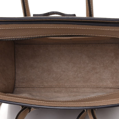 Celine Drummed Calfskin Nano Luggage Dune 4 of 4