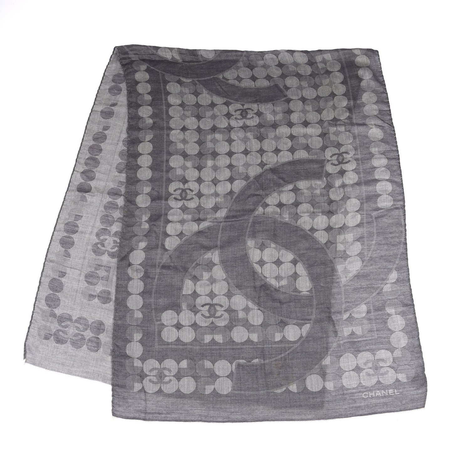 Cashmere Silk CC Scarf Grey