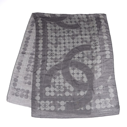 Chanel Cashmere Silk CC Scarf Grey 2 of 4