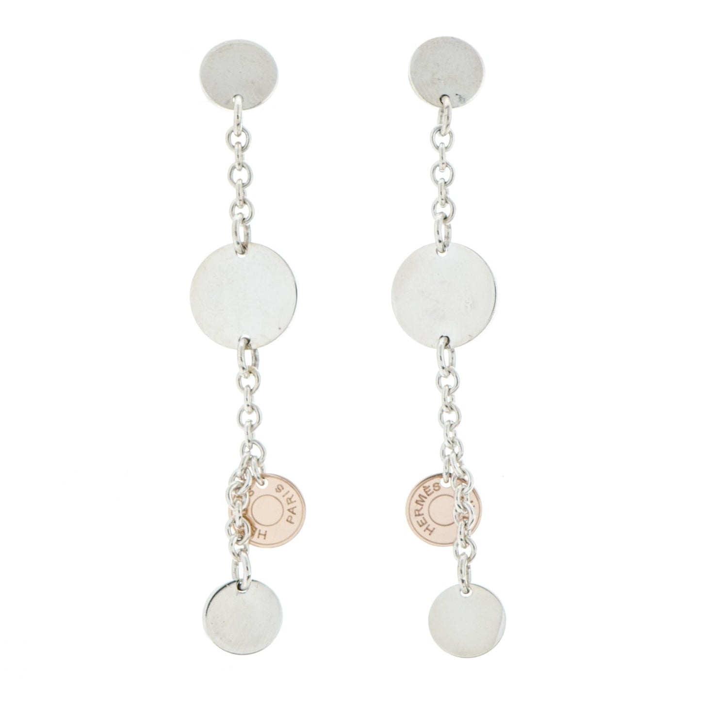 Sterling Silver 18K Rose Gold Confettis Drop Earrings