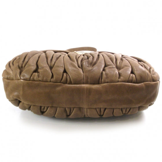 Leather Matelasse Coffer Hobo Cuoio