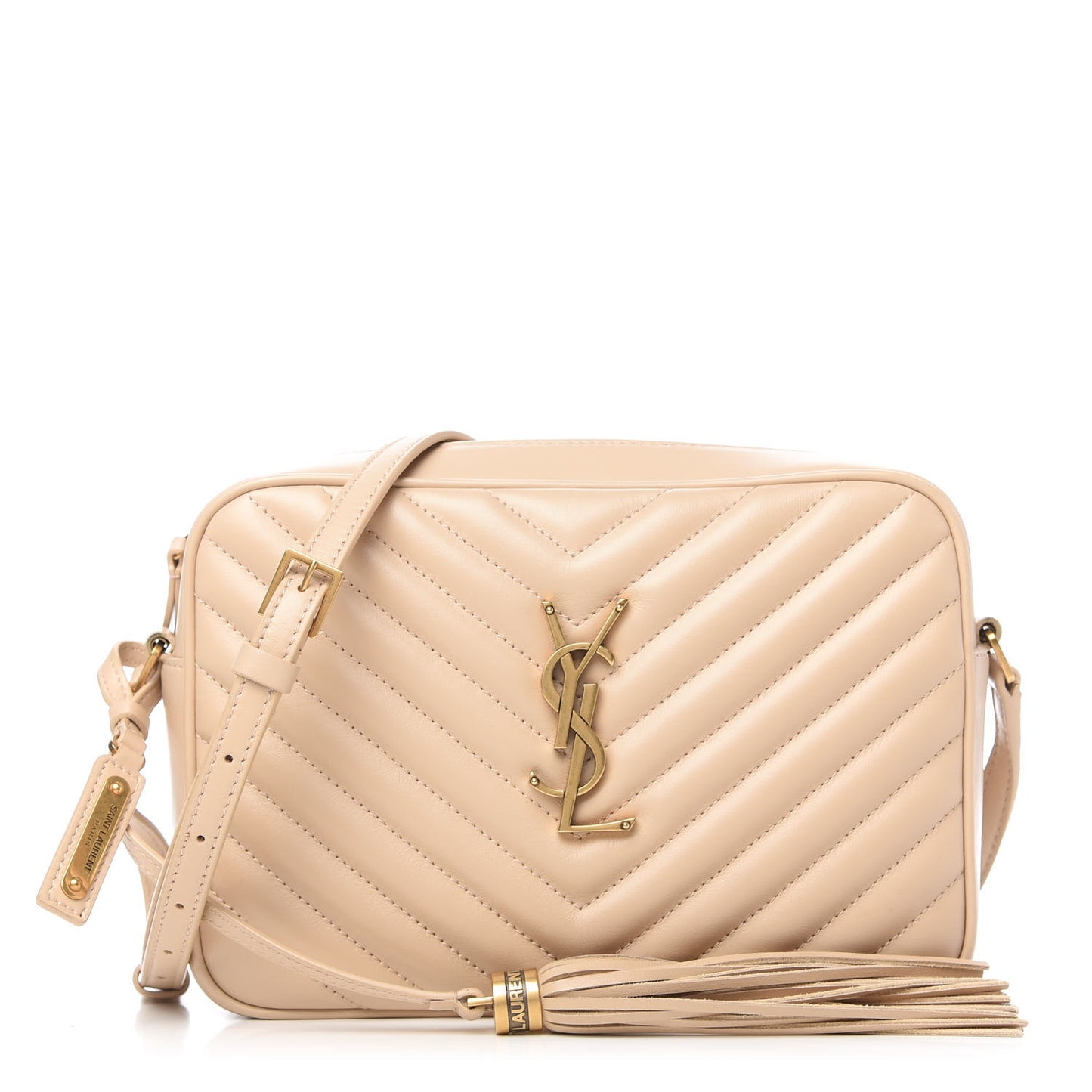 Calfskin Matelasse Monogram Lou Camera Bag Dark Latte