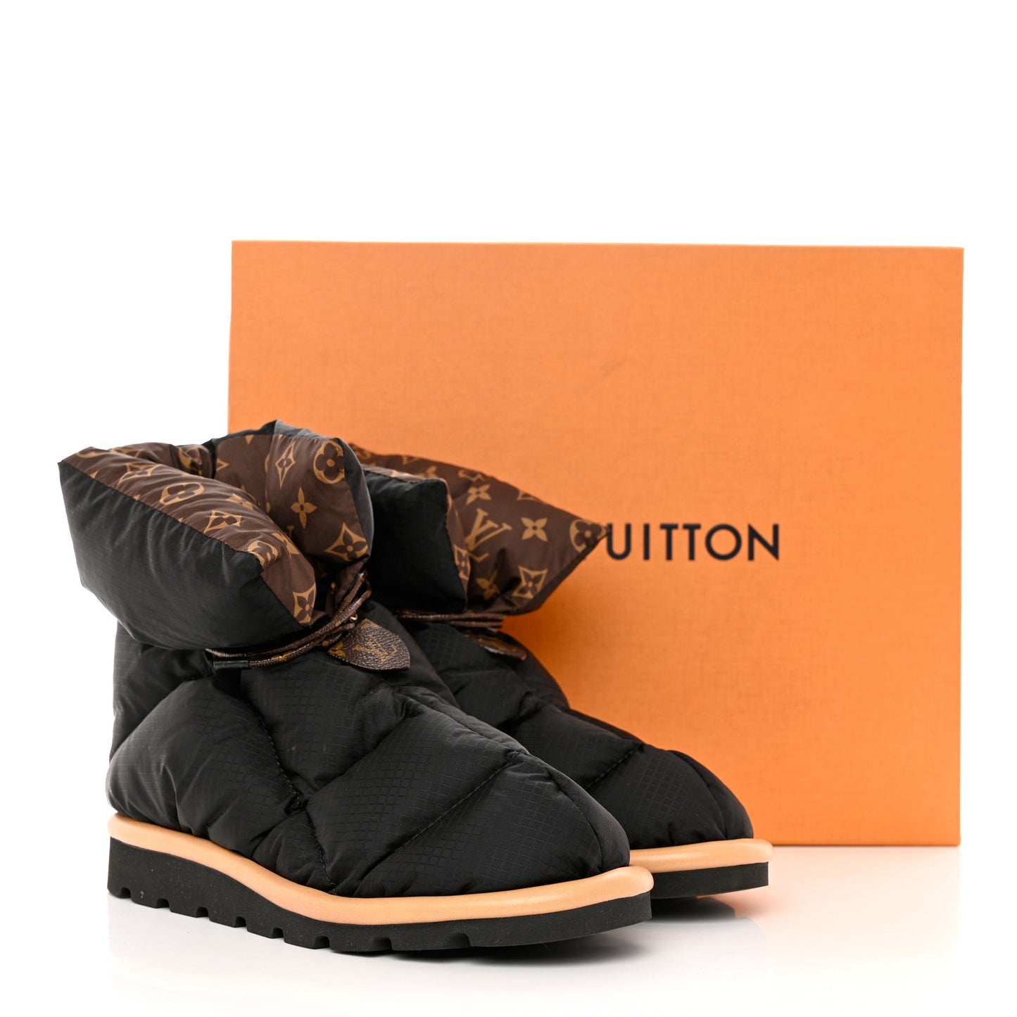Nylon Monogram Pillow Comfort Ankle Boot 40 Black