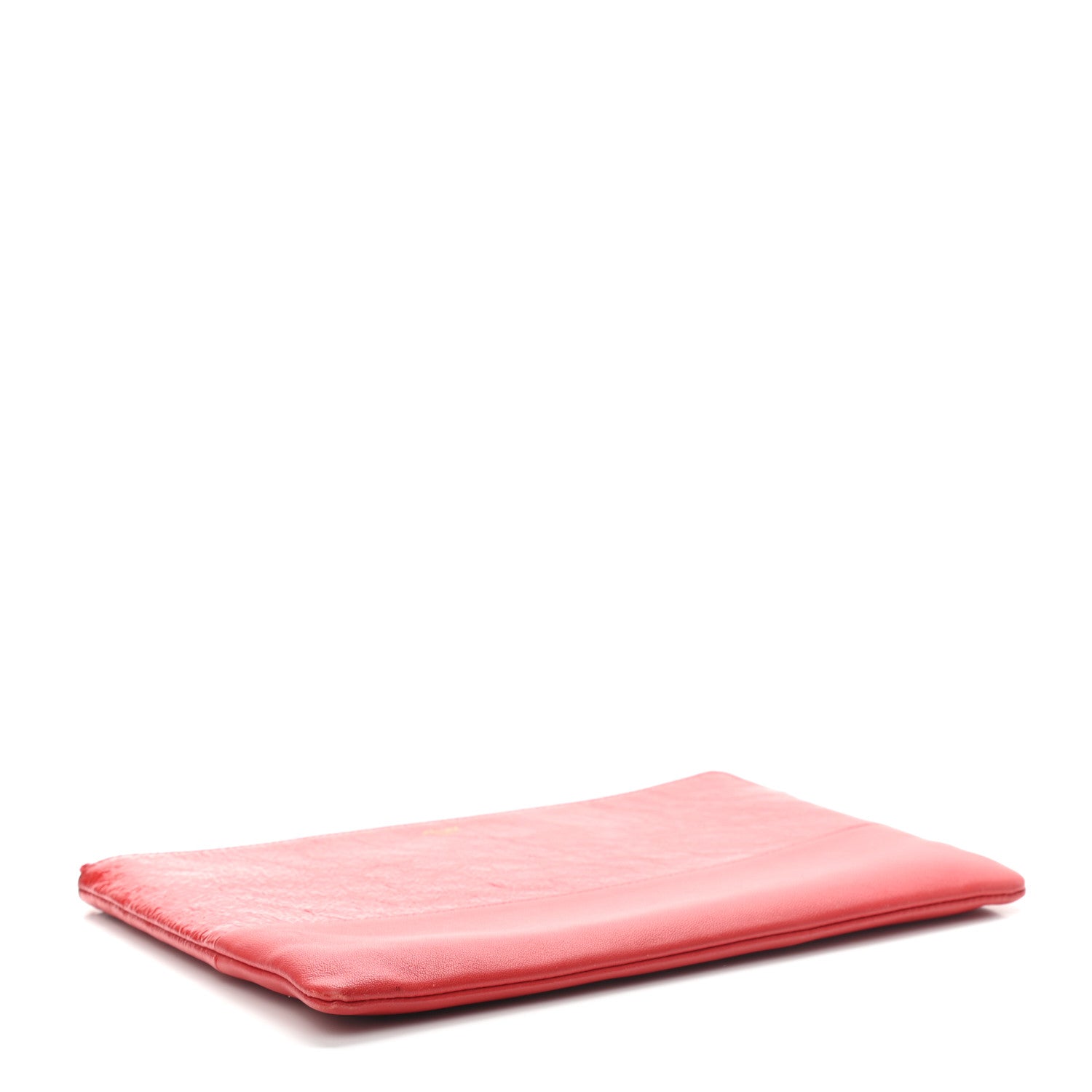 Celine Laminated Lambskin Solo Clutch Pouch Red 4 of 8