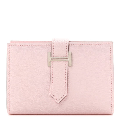 Hermes Chevre Mysore Mini Bearn Wallet Mauve Pale 1 of 7