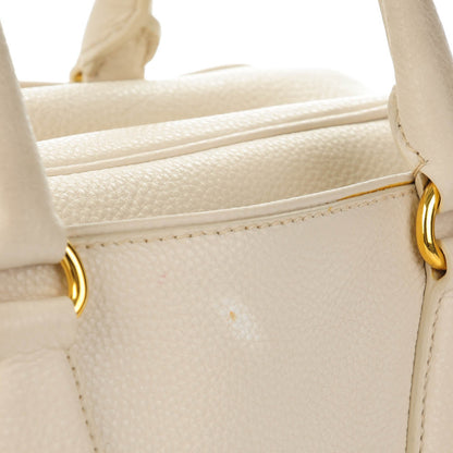 Prada Vitello Daino Bowler Tote Talco 5 of 10