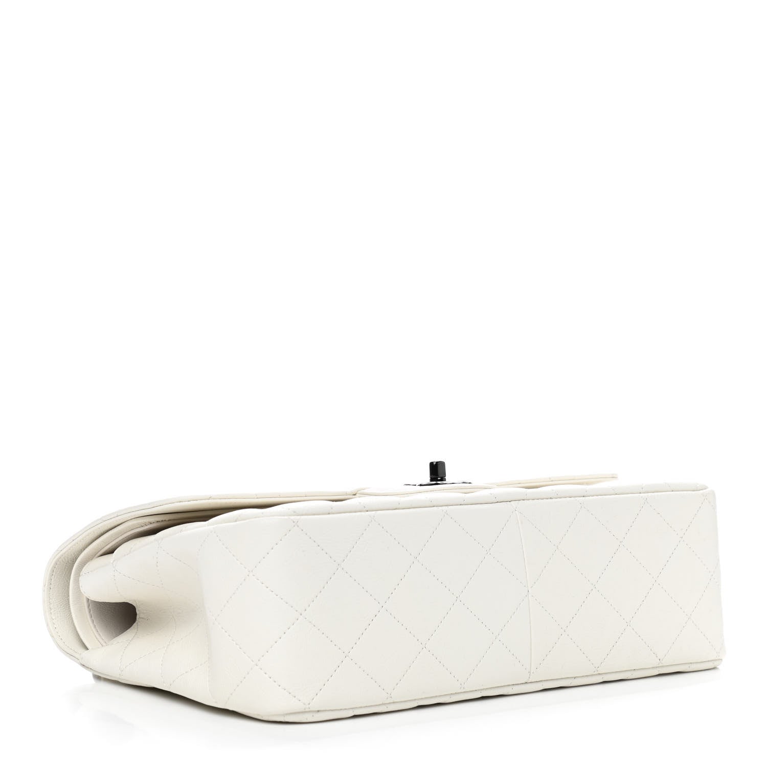 Chanel Calfskin Quilted Jumbo Double Flap White 3 of 8