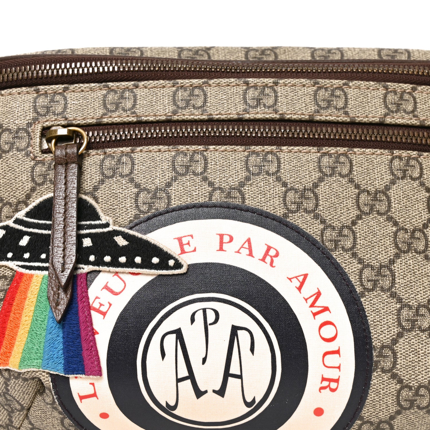 Gucci GG Supreme Monogram Courrier Belt Bag Beige New Acero 8 of 10