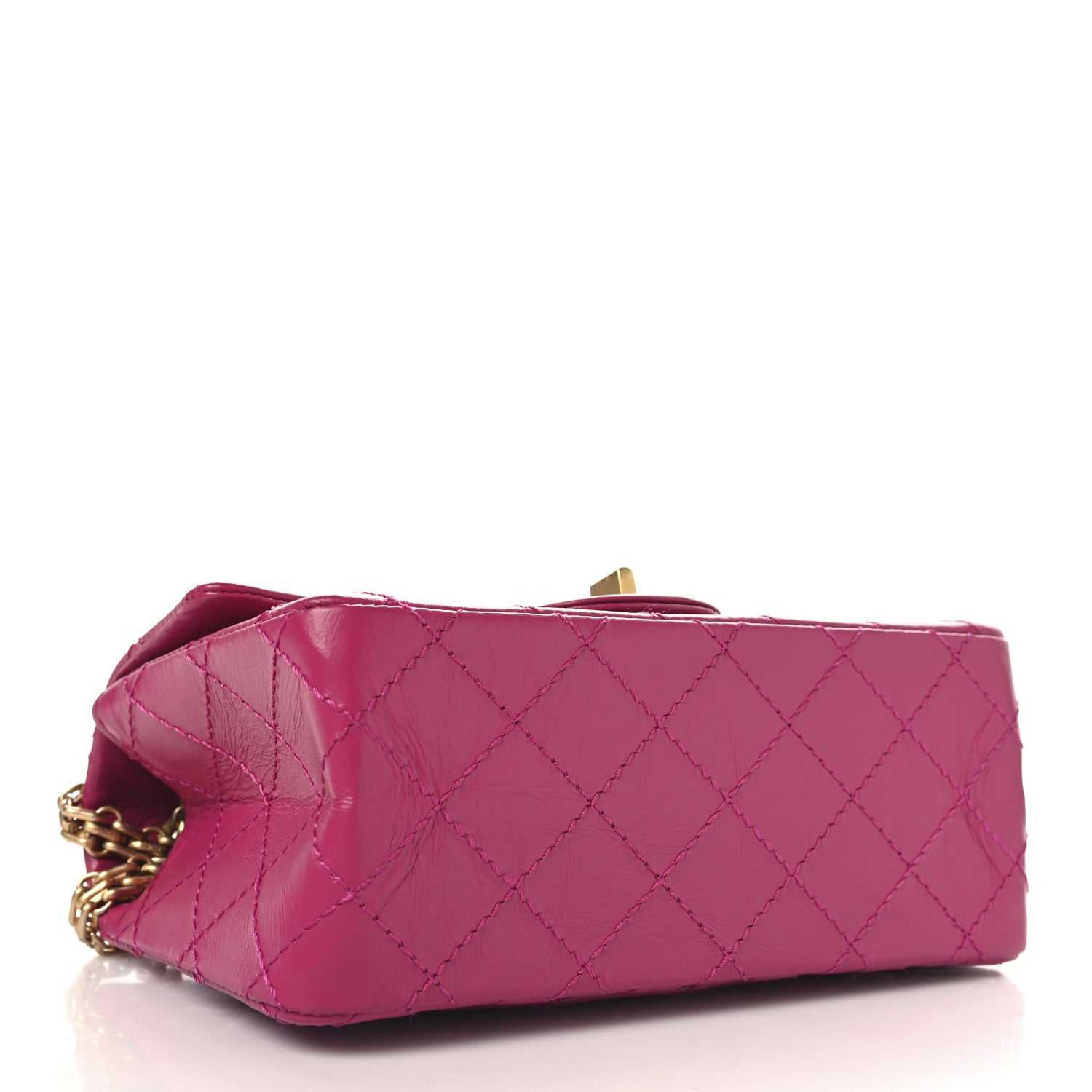 Chanel Aged Calfskin Quilted 2.55 Reissue Mini Flap Fuchsia 4 of 10