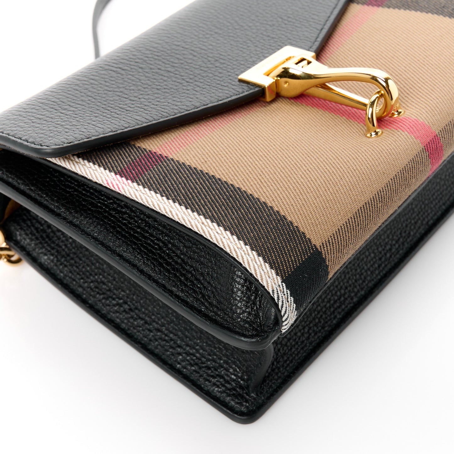 Derby Calfskin House Check Baby Macken Crossbody Bag Black