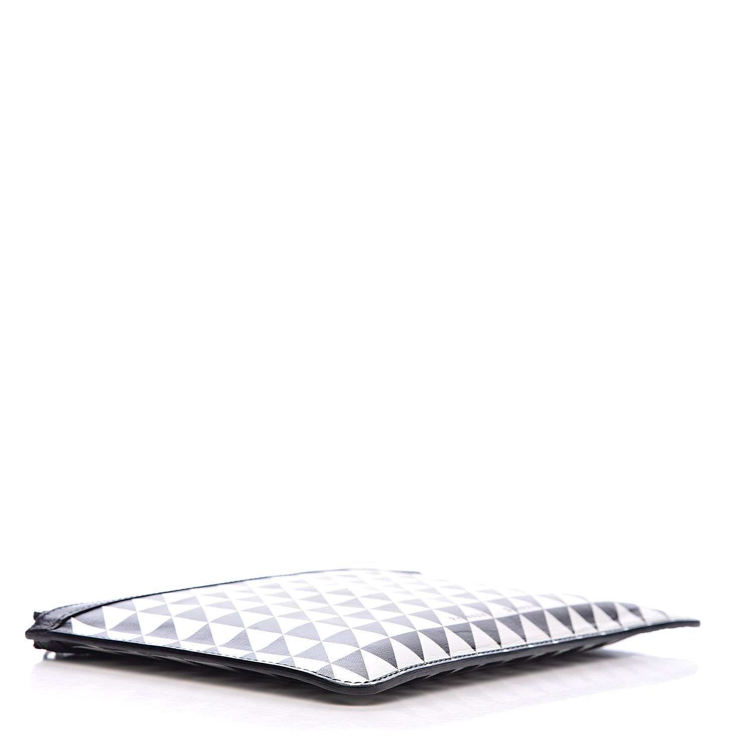 Proenza Schouler Calfskin Triangle Print Zip Pouch Black White 4 of 6
