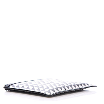 Proenza Schouler Calfskin Triangle Print Zip Pouch Black White 4 of 6