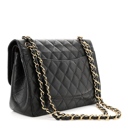 Chanel Caviar Quilted Jumbo Double Flap Black 3 of 14
