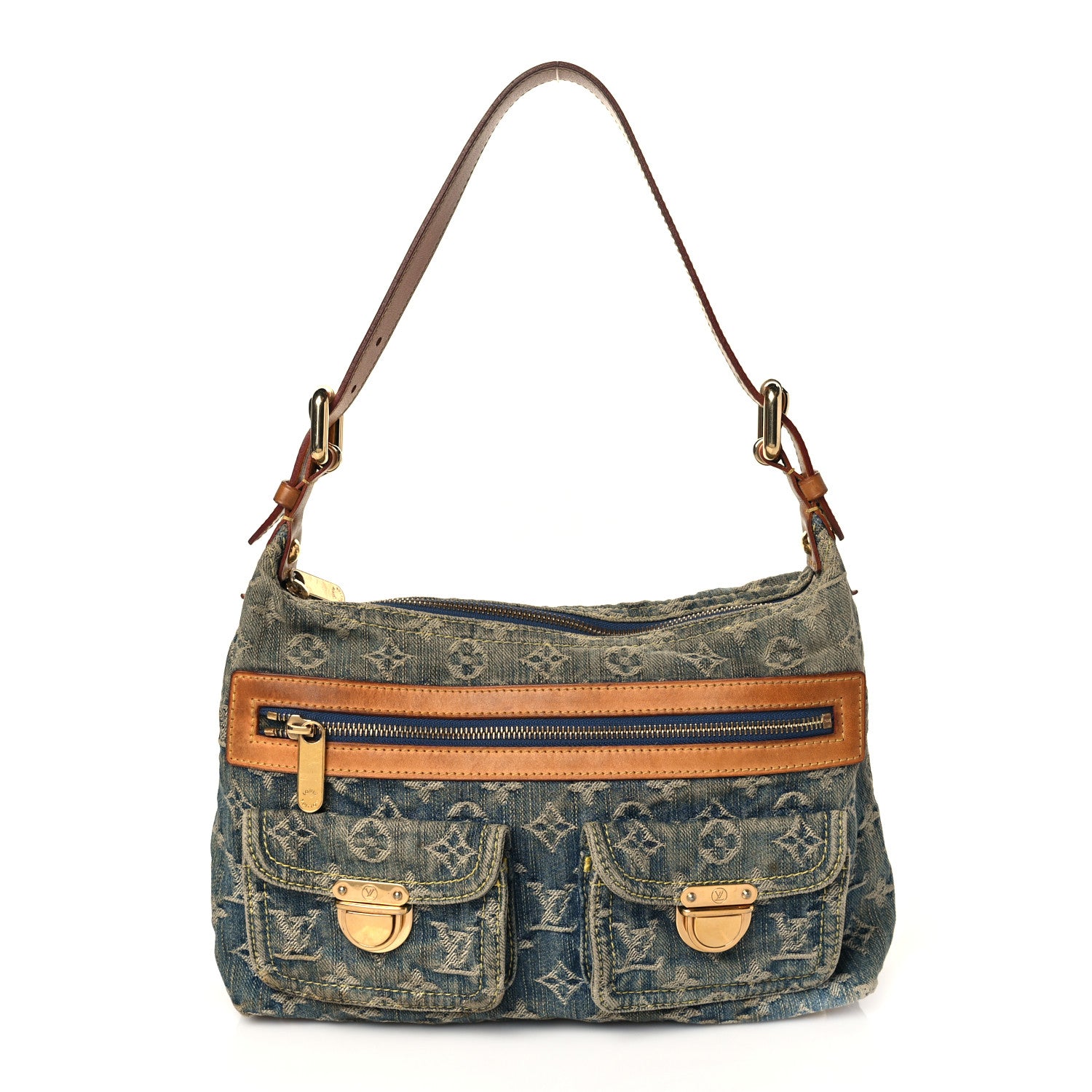 Louis Vuitton Monogram Denim Baggy PM Blue 1 of 13