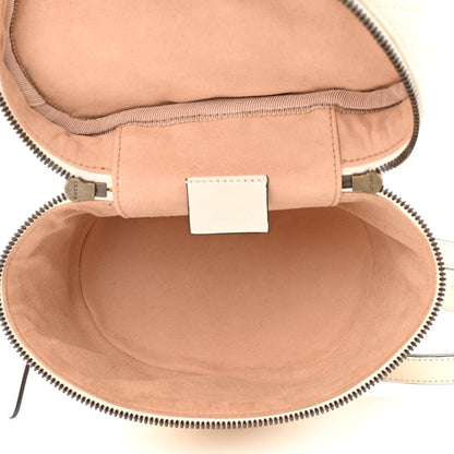 Gucci Calfskin Matelasse Mini GG Marmont Round Backpack White 5 of 10