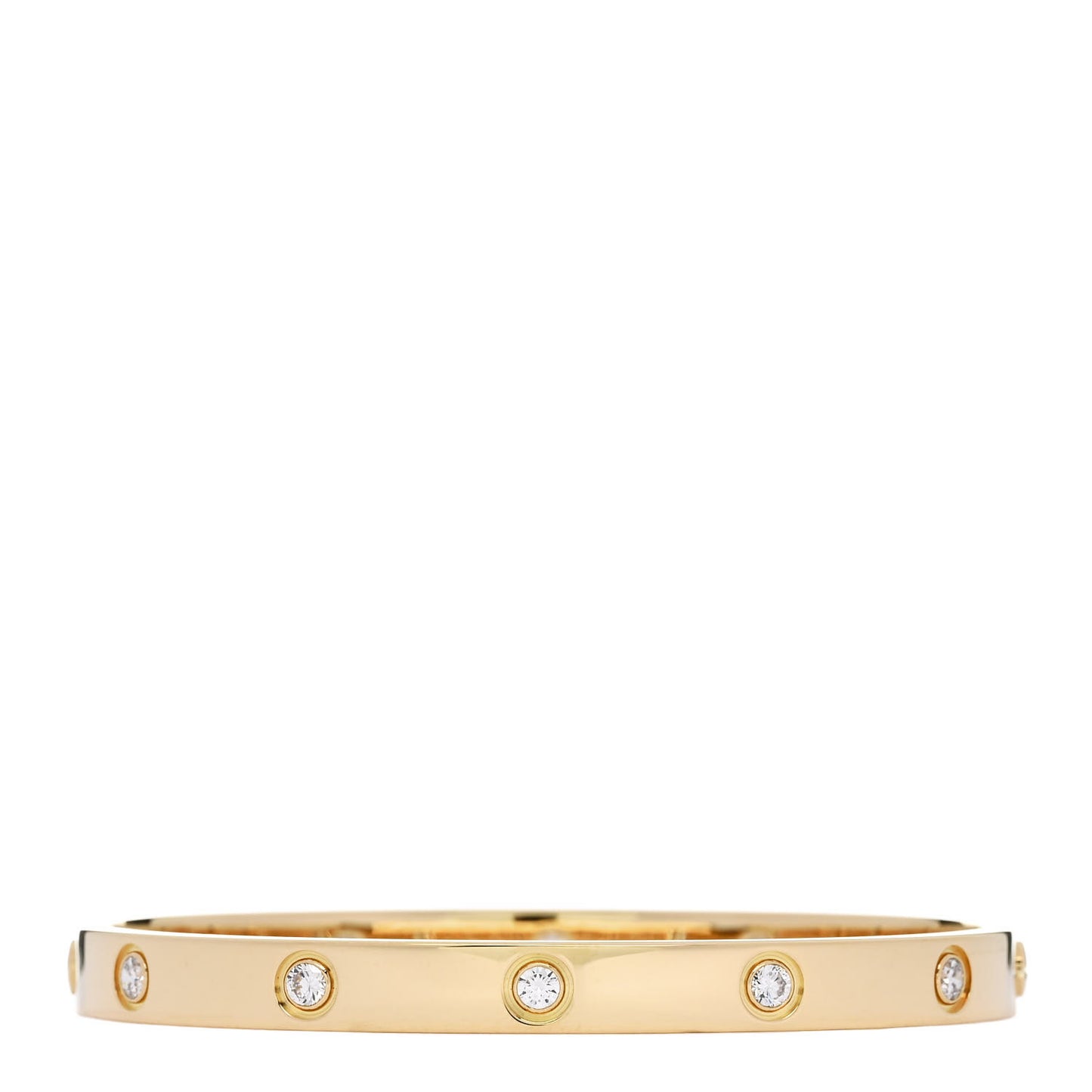 18K Yellow Gold 10 Diamond LOVE Bracelet 18