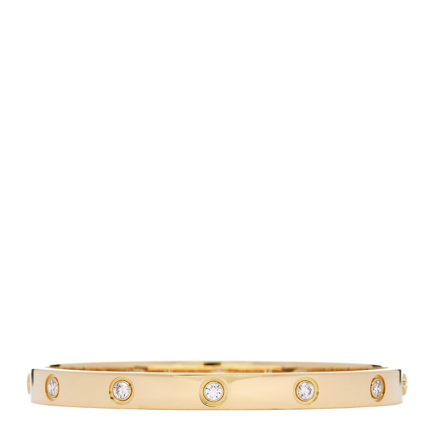 Cartier 18K Yellow Gold 10 Diamond LOVE Bracelet 18 2 of 6