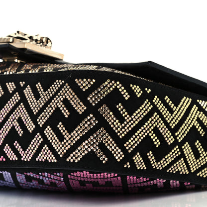 Fendi X VERSACE Calfskin Sequin Fendace FF Baguette Black Multicolor 11 of 12