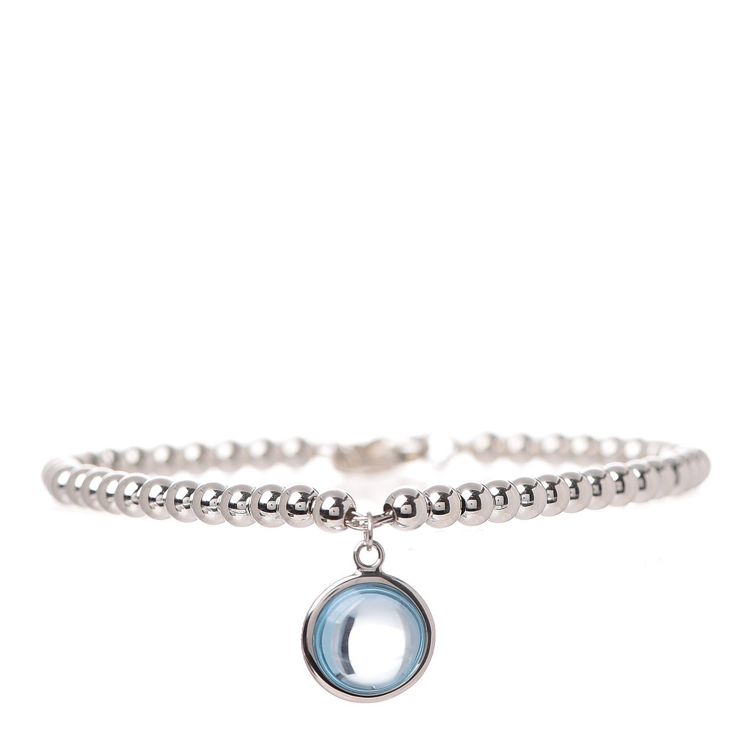 Tiffany Sterling Silver Blue Topaz Paloma's Sugar Stacks Beaded Bracelet 1 of 6