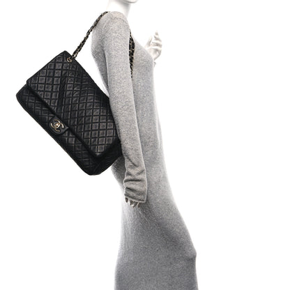 Chanel Calfskin Quilted XXL Travel Flap Bag Black 2 of 11