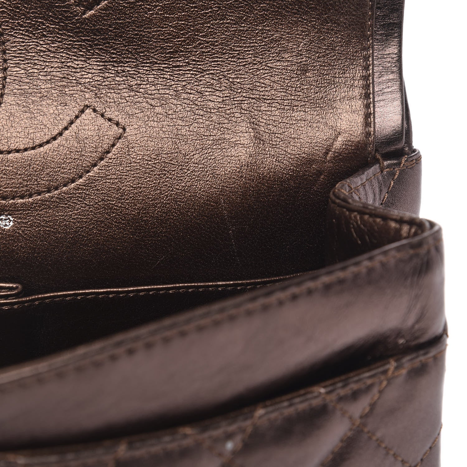 Chanel Metallic Aged Calfskin Quilted 2.55 Reissue 225 Flap Bronze 12 of 12
