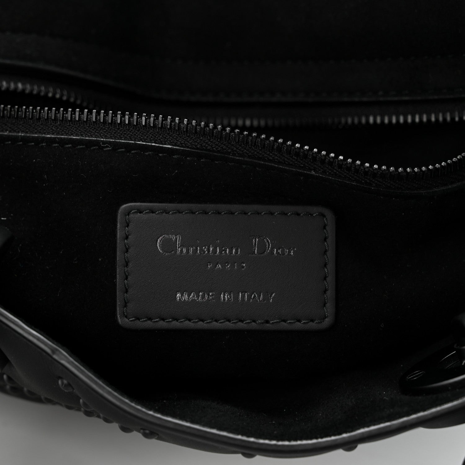 Christian Dior UItra Matte Calfskin Cannage Studded Medium Supple Lady Dior Black 6 of 10