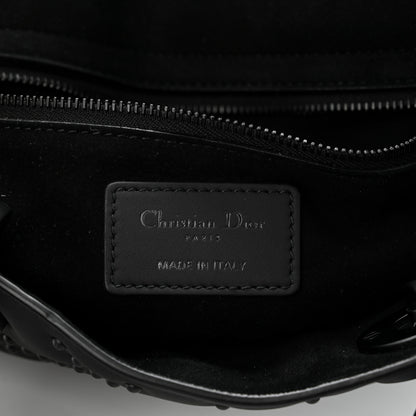 Christian Dior UItra Matte Calfskin Cannage Studded Medium Supple Lady Dior Black 6 of 10