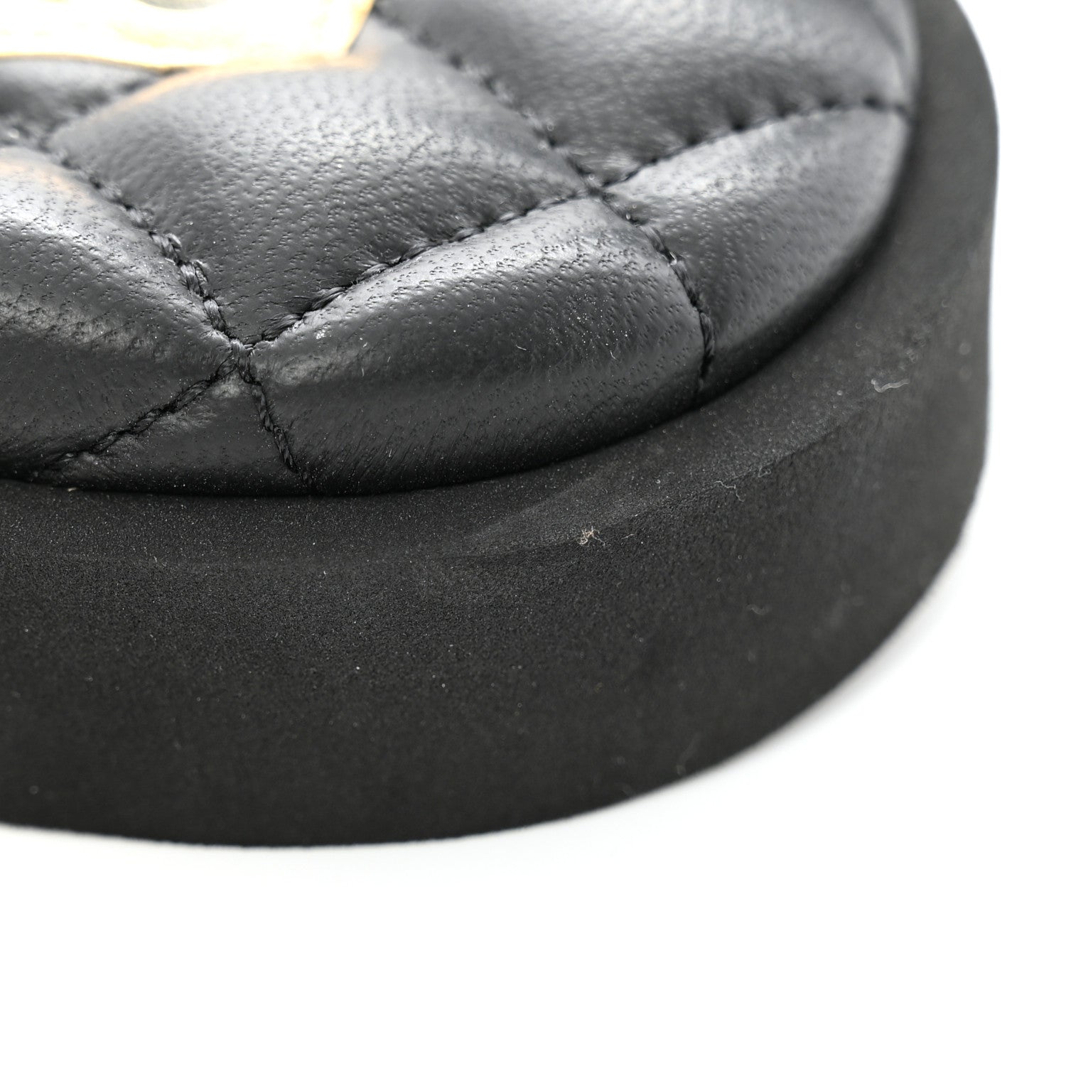 Chanel Lambskin Quilted Textured CC Mules Sandals 39 Black 11 of 12