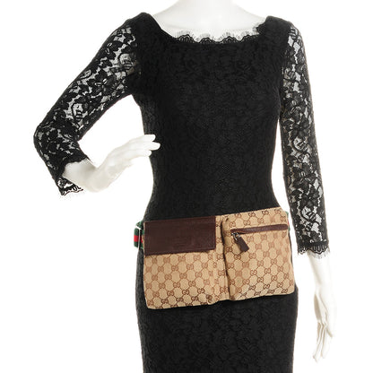 Gucci Monogram Web Belt Bag Dark Brown 2 of 8