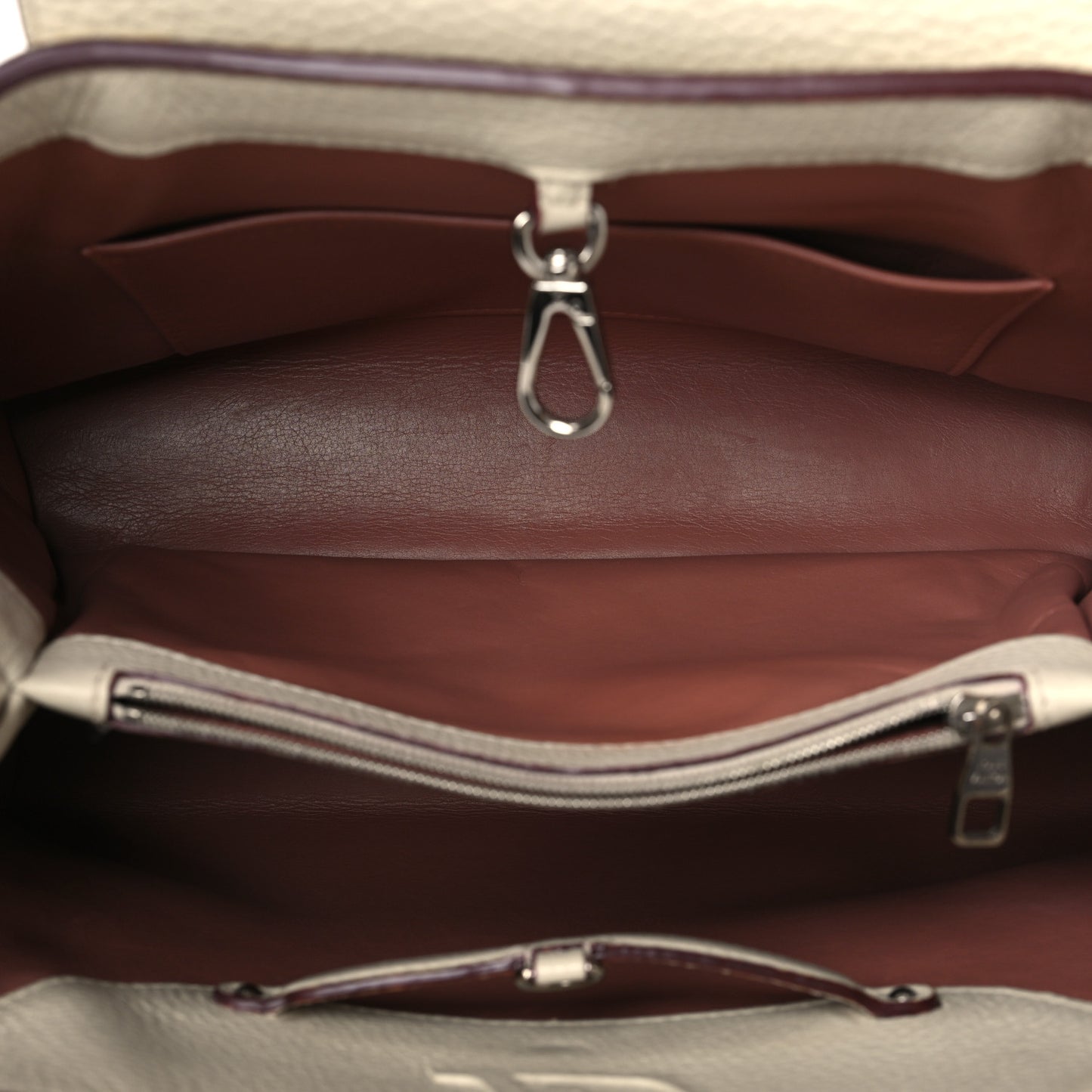 Taurillon Capucines MM Blanc Casse