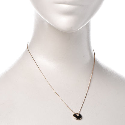 Cartier 18K Pink Gold Diamond Black Onyx XS Amulette de Cartier Pendant Necklace 2 of 5