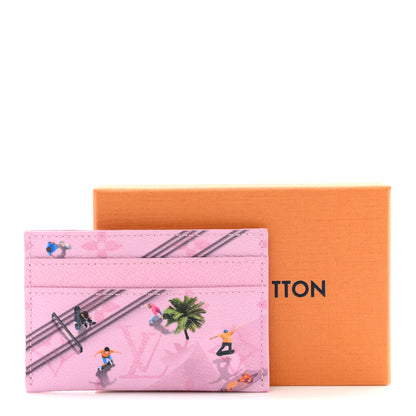 Louis Vuitton Monogram Double Card Holder Pink 7 of 7