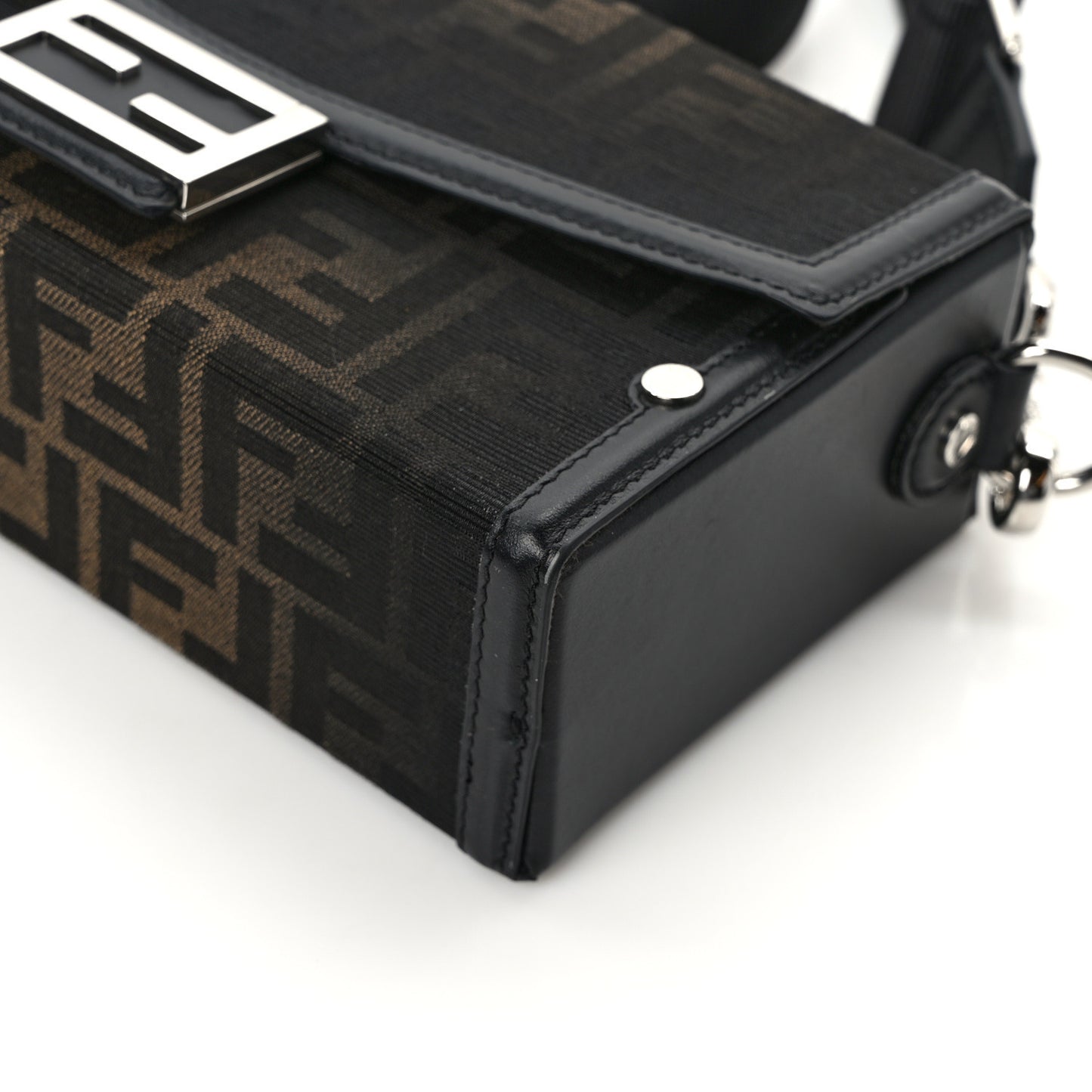 FF Eclissi Jacquard Vitello King Baguette Soft Trunk Tobacco Moro Black