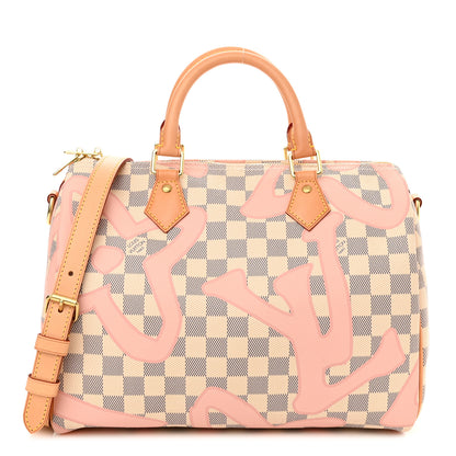 Louis Vuitton Damier Azur Tahitienne Speedy Bandouliere 30 Rose Ballerine 1 of 10