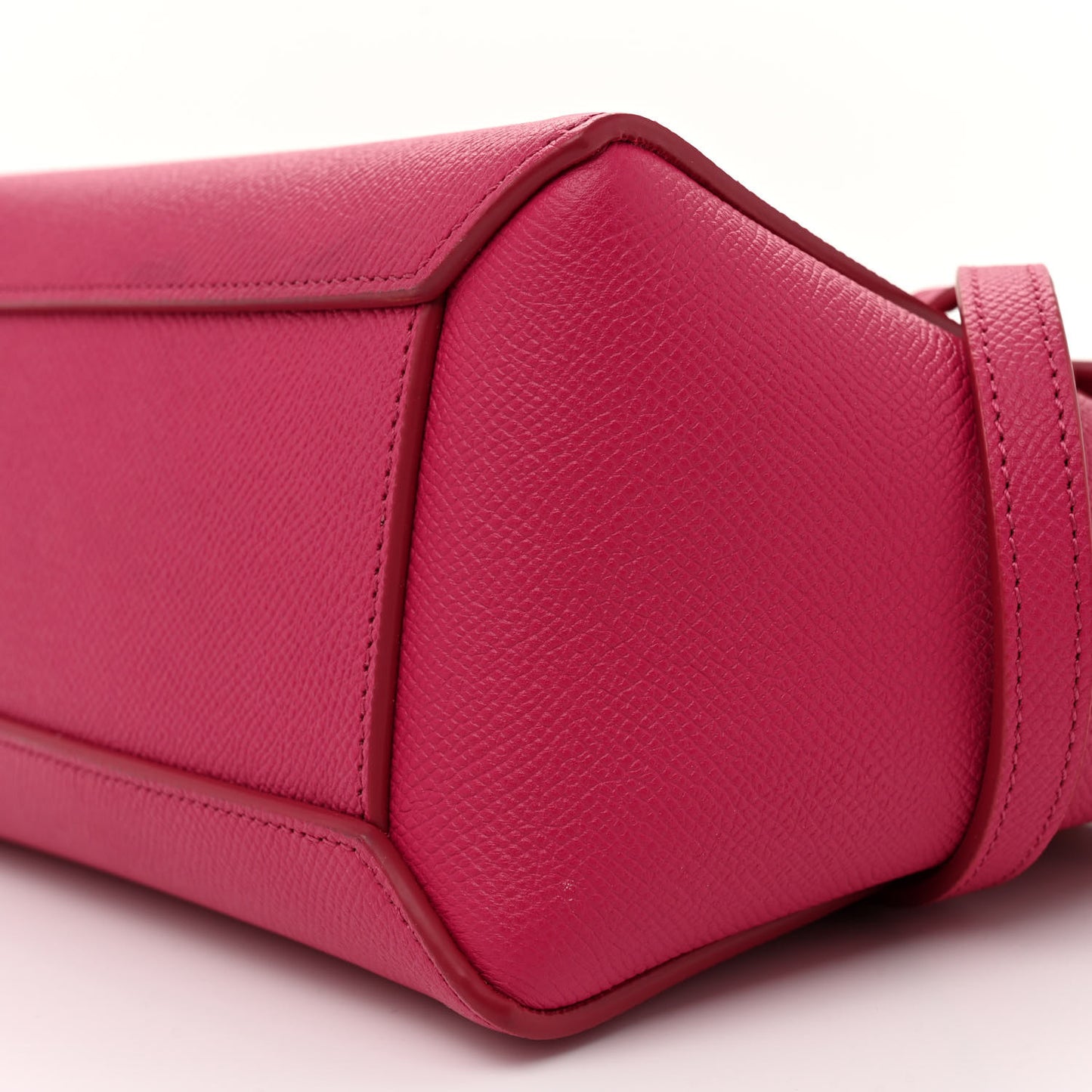 Grained Calfskin Nano Belt Bag Raspberry