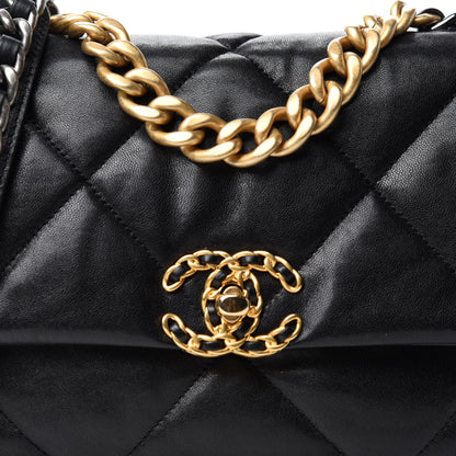 Chanel Lambskin Quilted Medium Chanel 19 Flap Black 10 of 10
