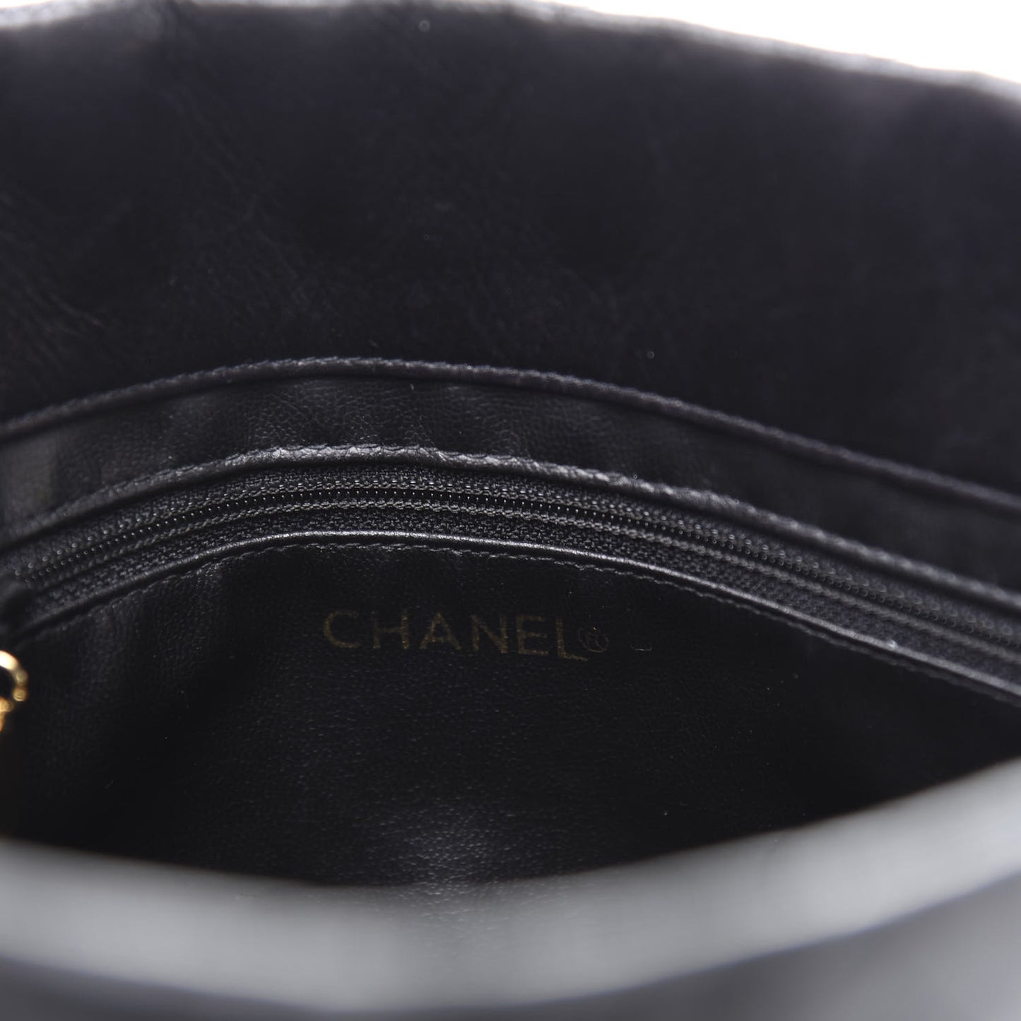 Calfskin Quilted Large Shoulder Bag Black