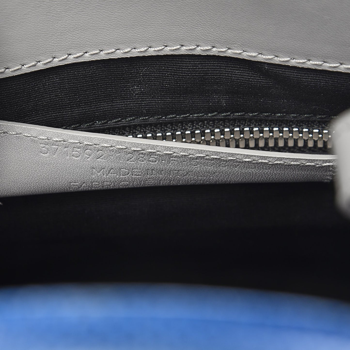 Smooth Calfskin Acrochord Mini All Afternoon Gris Cyan