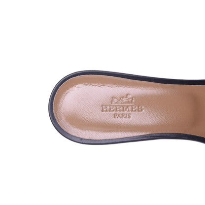 Hermes Calfskin Oasis Sandals 37.5 Black 8 of 10