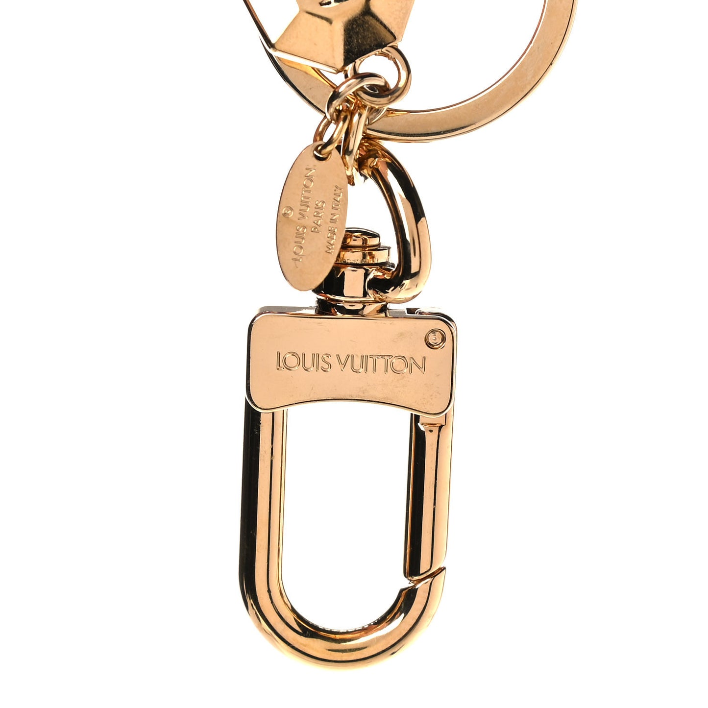 LV Facettes Bag Charm Key Holder Gold