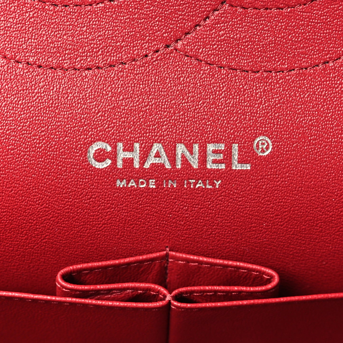 Patent Quilted Jumbo Double Flap Red
