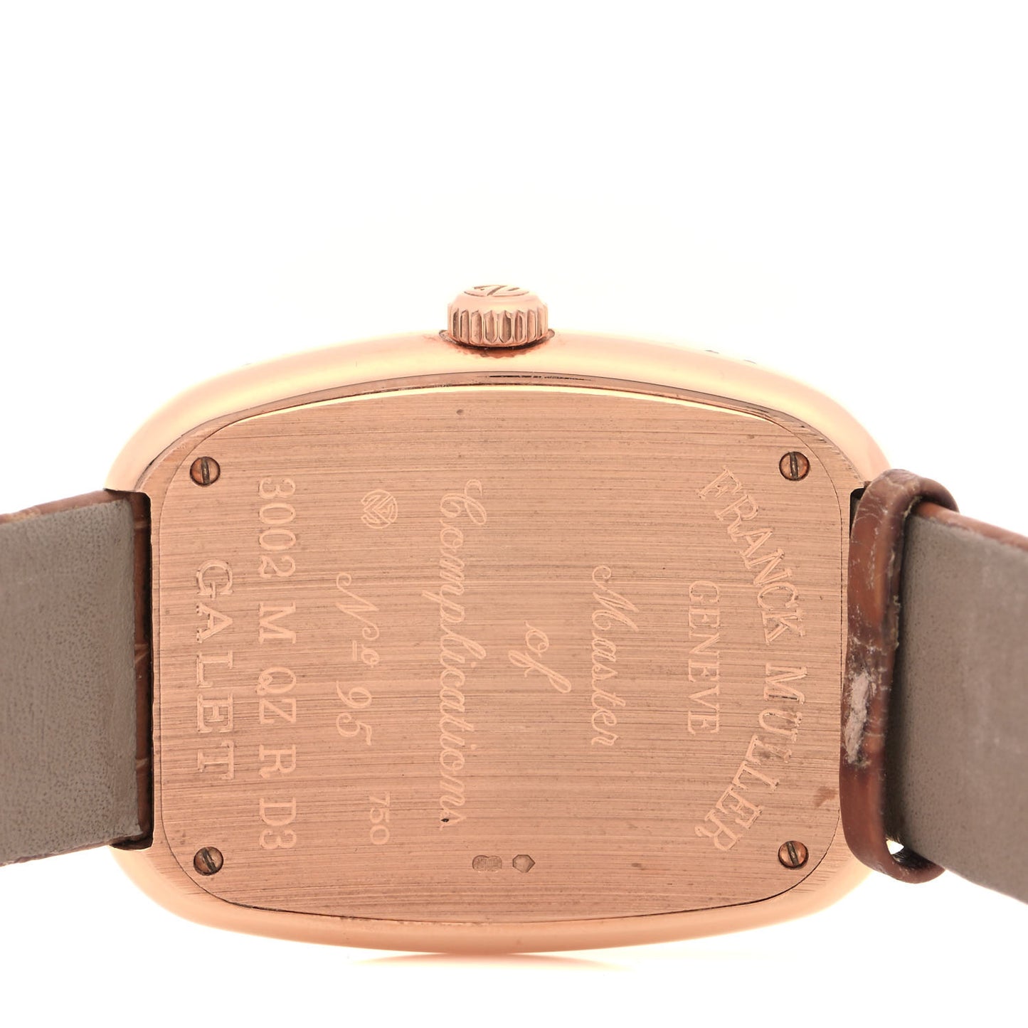 18K Rose Gold Alligator Diamond Pave Bezel 34mm Quartz Watch 3002MQZRD35N