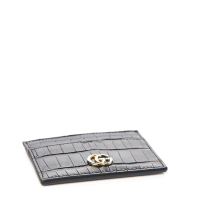 Gucci Alligator GG Marmont Card Holder Black 3 of 5