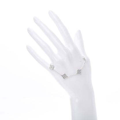 Van Cleef & Arpels 18K White Gold Diamond 6 Motifs Sweet Alhambra Bracelet 2 of 5