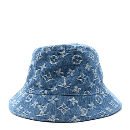 Louis Vuitton Monogram Denim Transformable Bob Bucket Hat 58 Blue 10 of 13