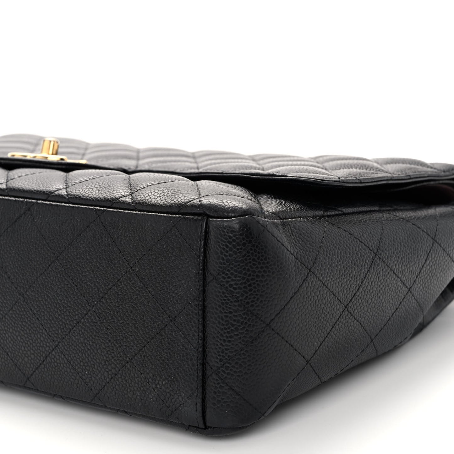 Caviar Quilted Maxi Double Flap Black